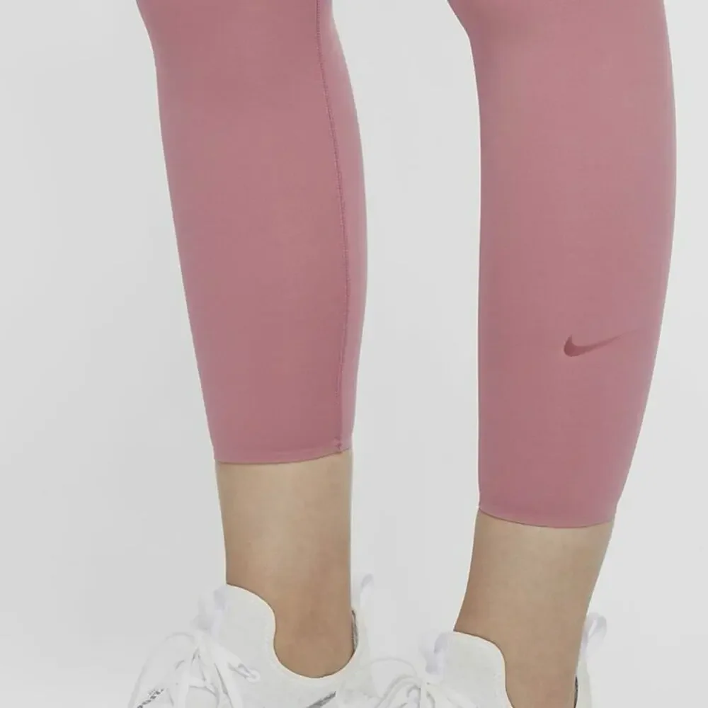 NIKE Pink One Luxe Crop 7/8 Tight Gym Workout Running Active Leggings Size Large